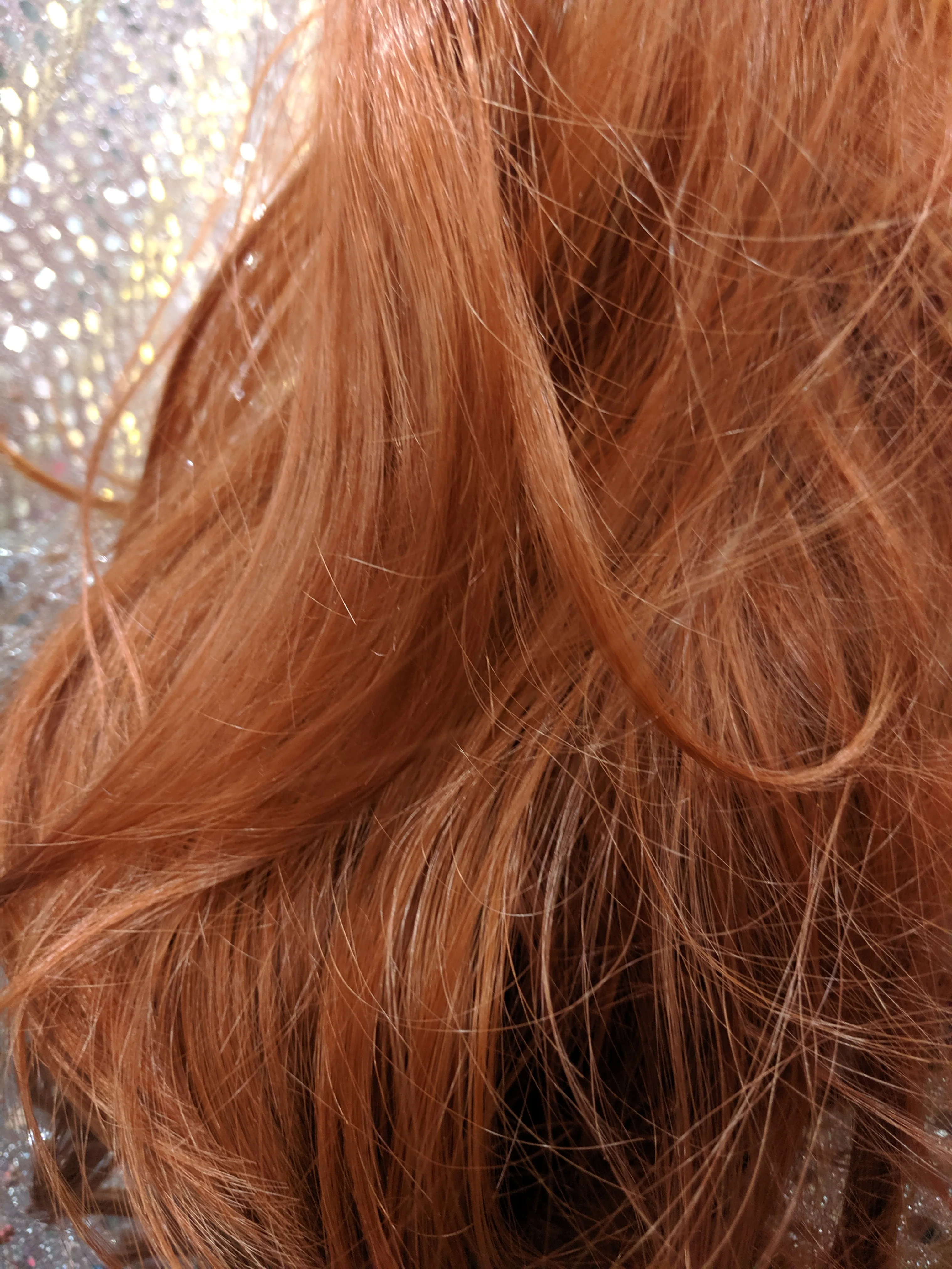 Copper 24" Wavy Heat Resistant Lace Front Wig With Baby Hairs - Image 3