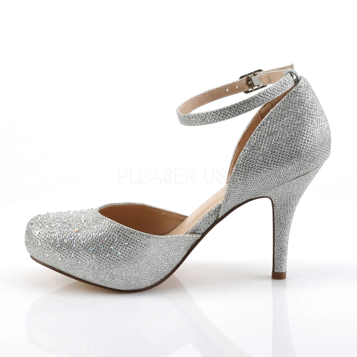 COVET-03 Silver Glitter Mesh Fabric - Image 3