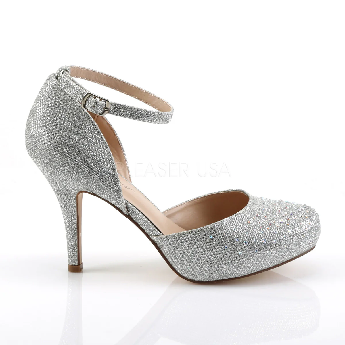 COVET-03 Silver Glitter Mesh Fabric - Image 5