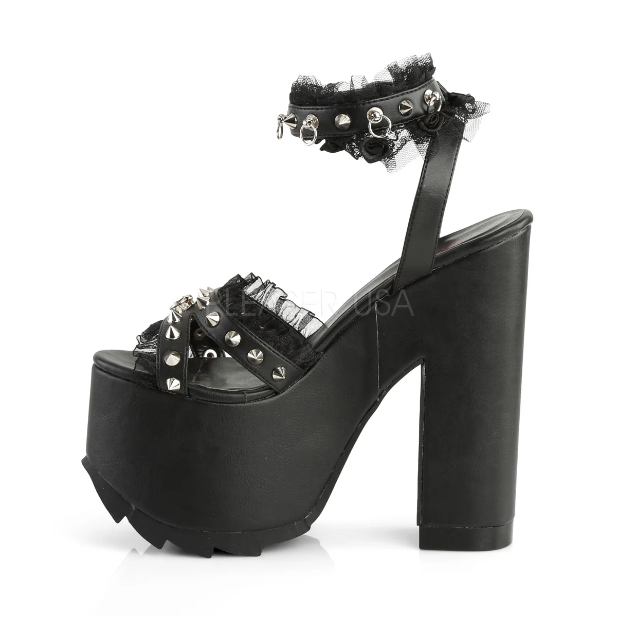 CRAMPS-08  Black Vegan Leather-Lace - Image 3