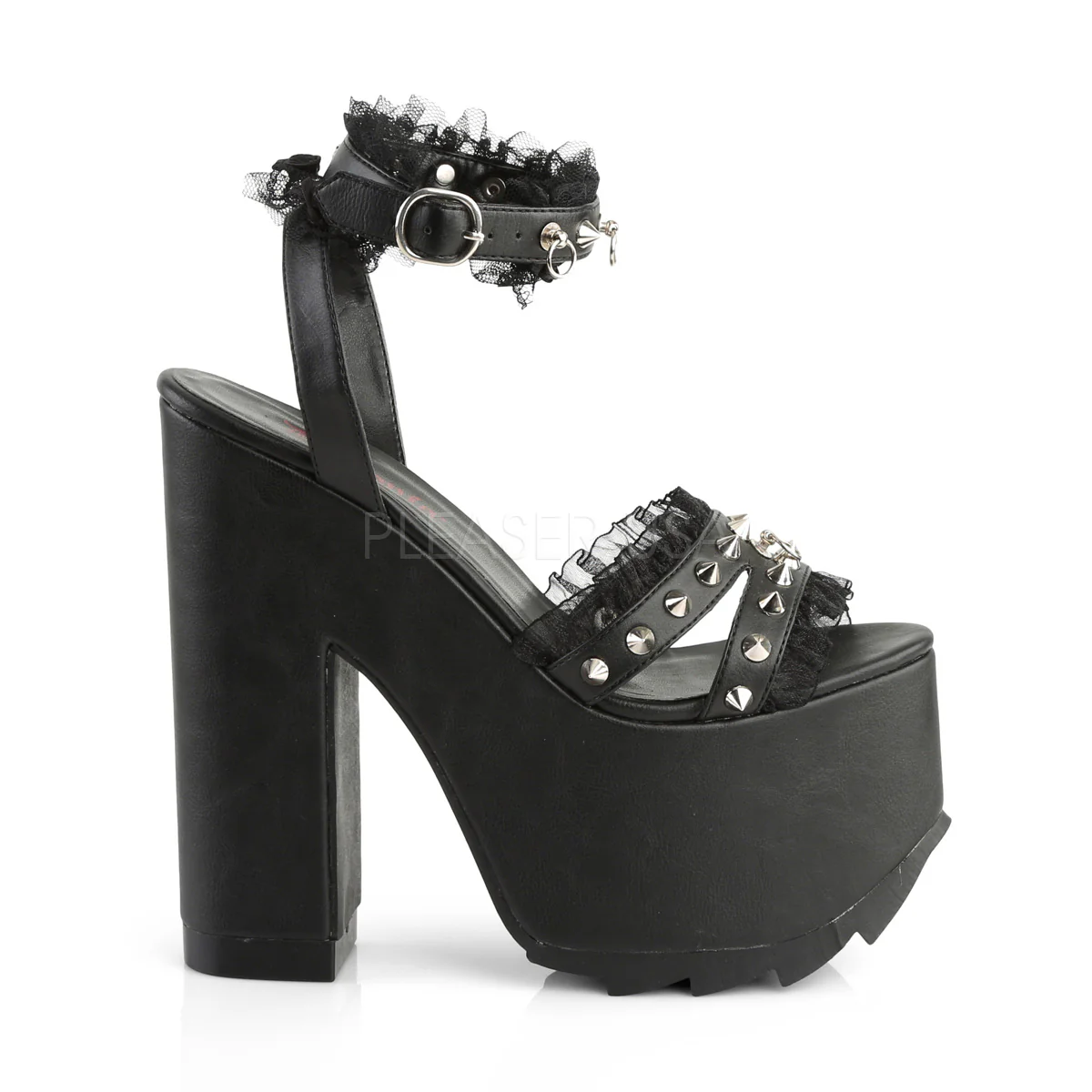 CRAMPS-08  Black Vegan Leather-Lace - Image 5