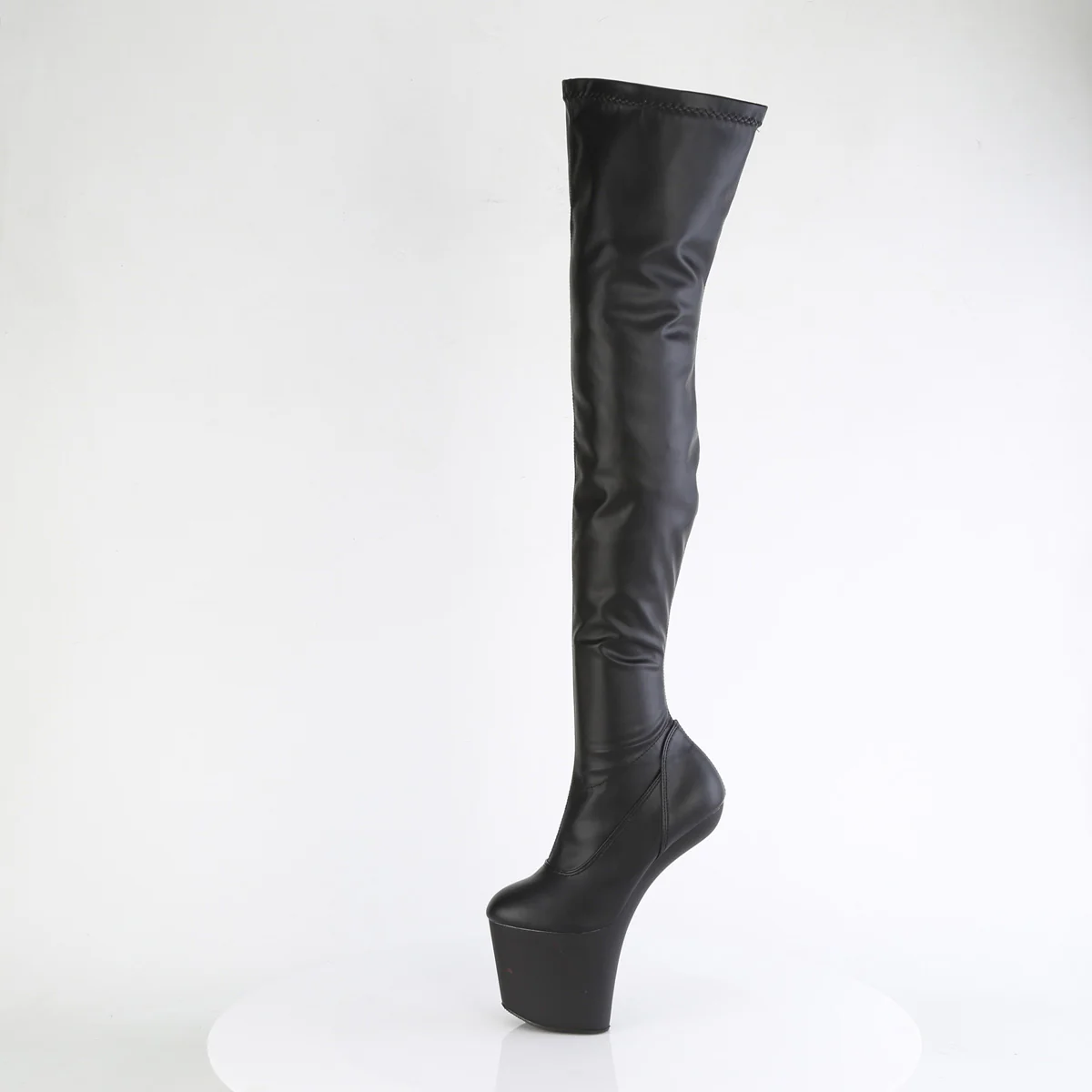CRAZE-3000 Black Stretch Faux Leather/Black Matte - Image 3