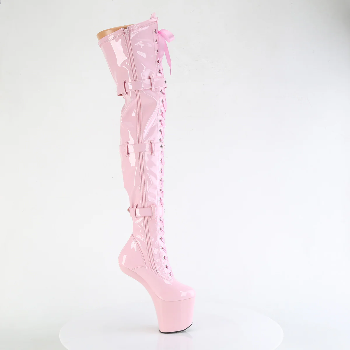 CRAZE-3028  Baby Pink Stretch Patent/Baby Pink - Image 5