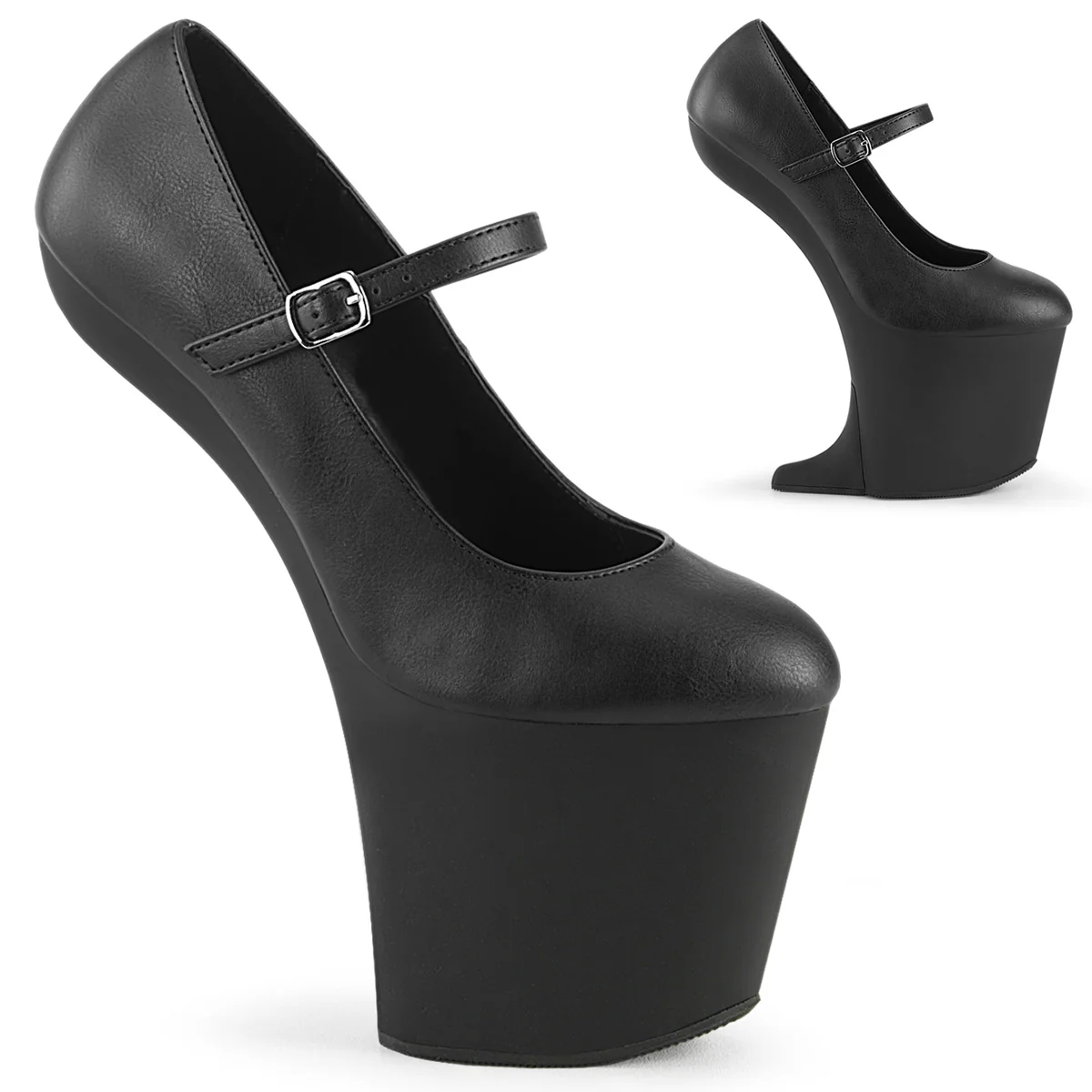 CRAZE-880 Black Faux Leather/Black Matte
