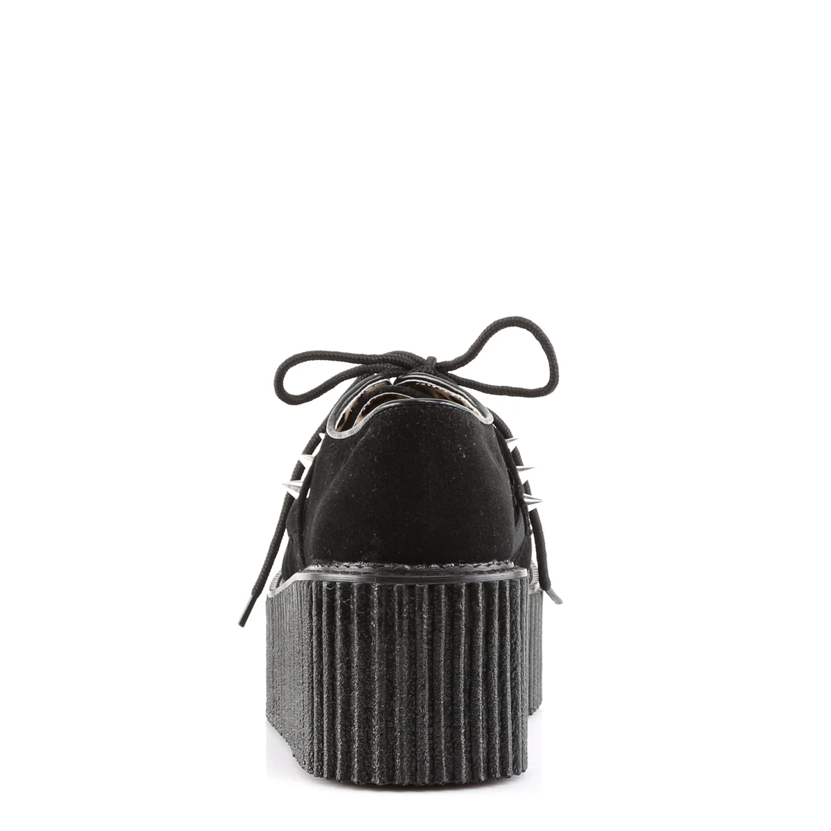 CREEPER-206  Black Vegan Suede-Vegan Leather - Image 4