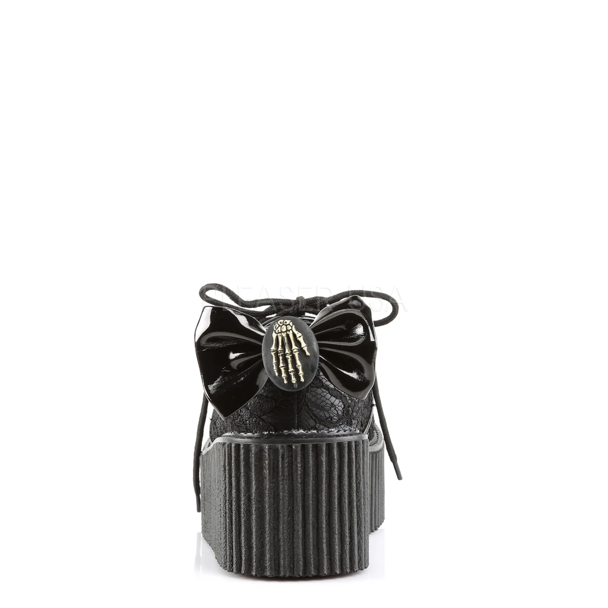 CREEPER-212  Black Vegan Leather-Lace - Image 4