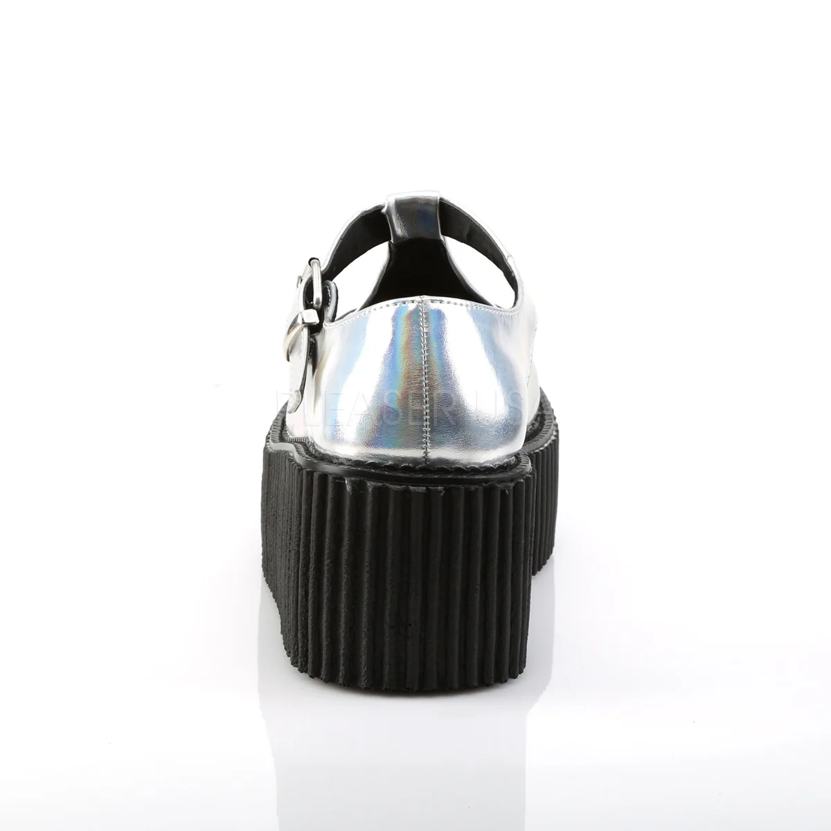 CREEPER-214  Silver Hologram-Black Vegan Leather - Image 4