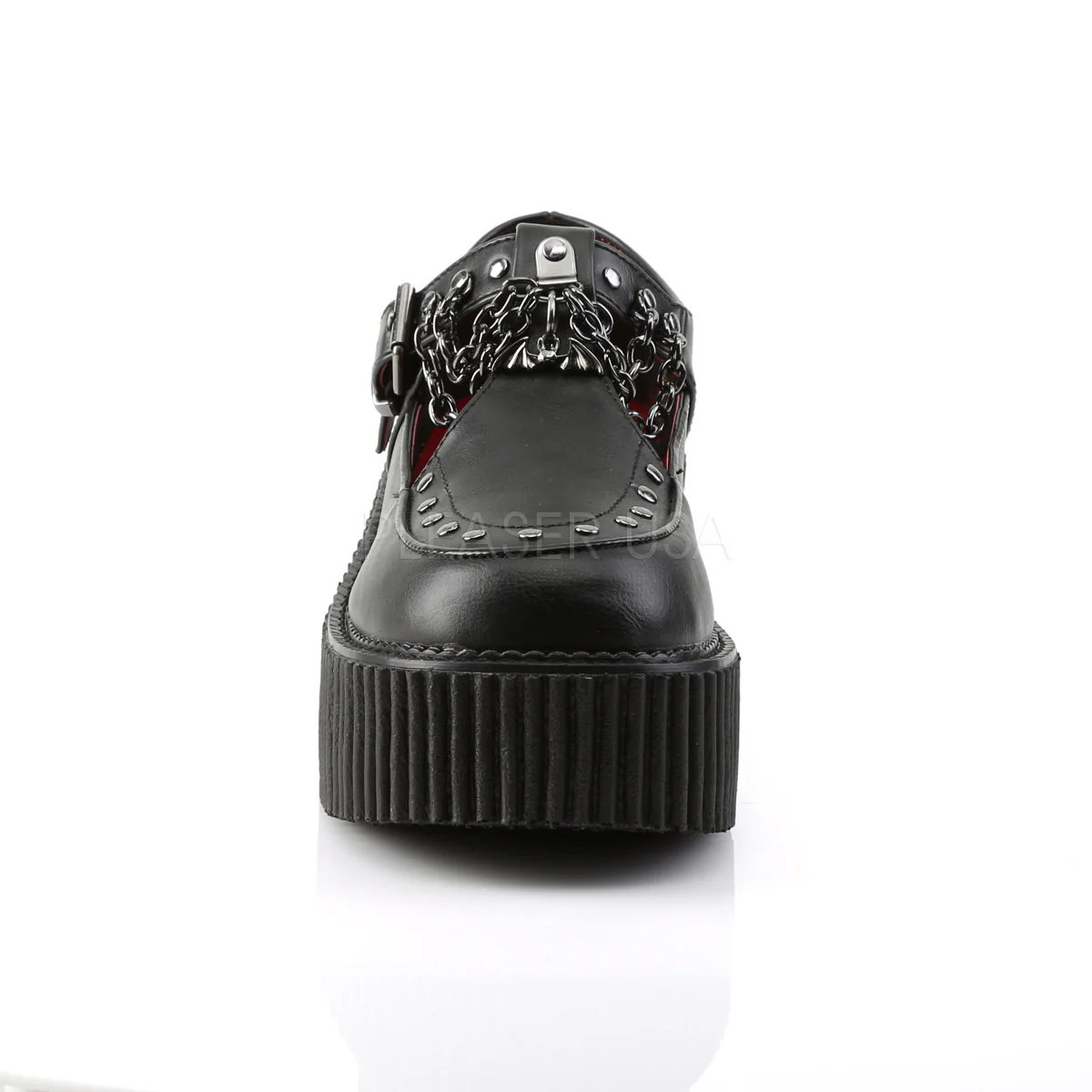 CREEPER-215 Black Vegan Leather - Image 2