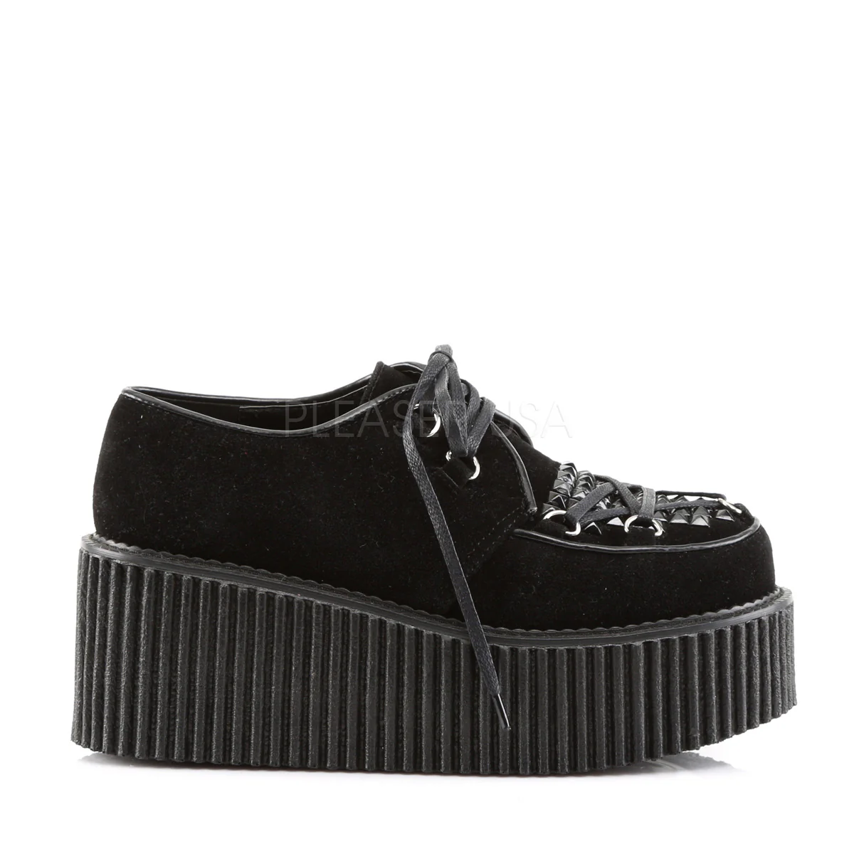 CREEPER-216  Black Vegan Suede - Image 5