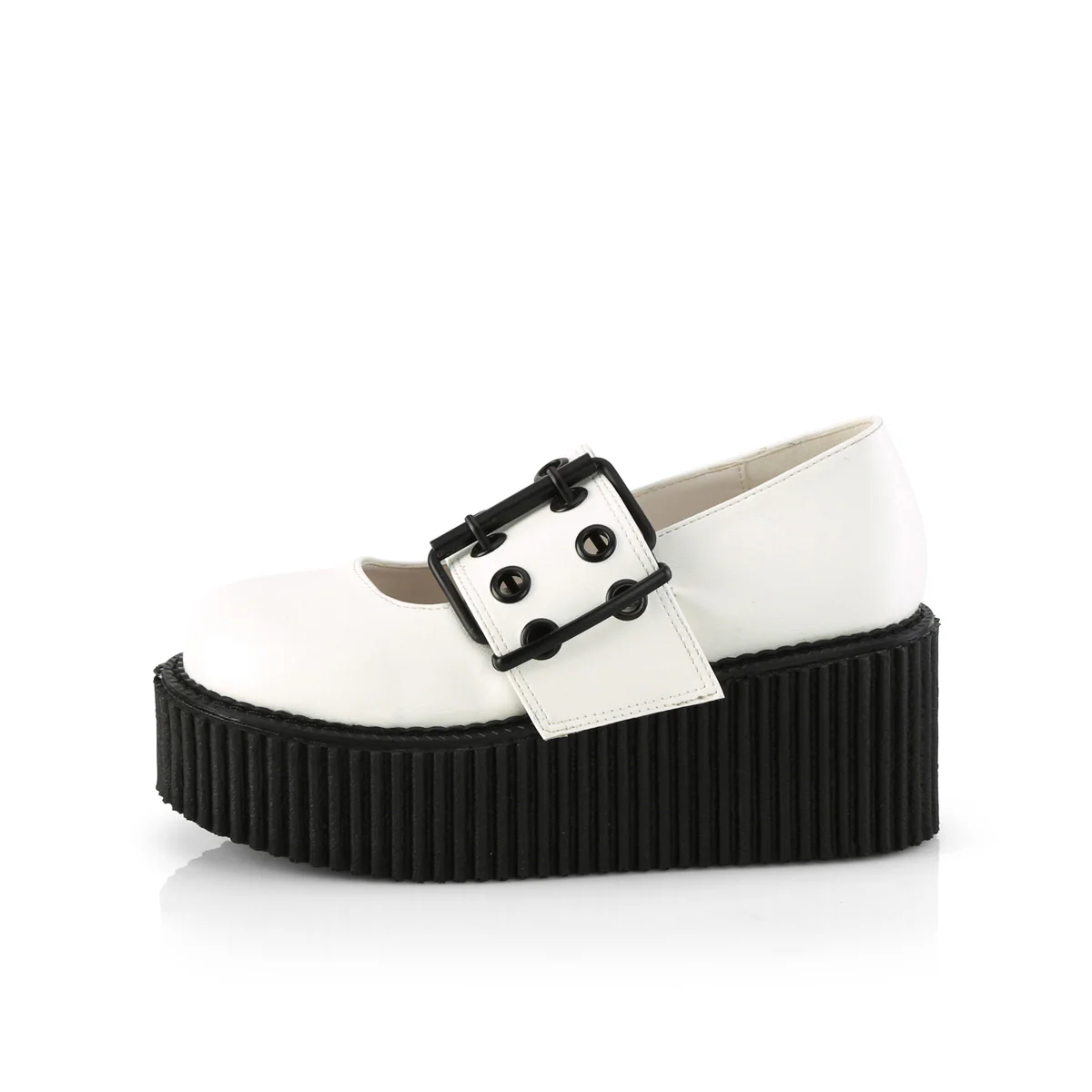 CREEPER-230  White Vegan Leather - Image 3
