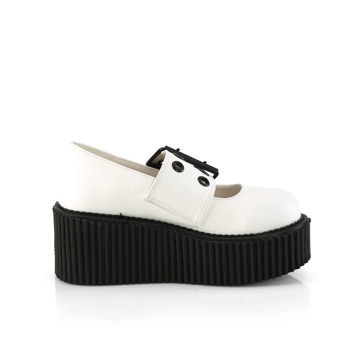 CREEPER-230  White Vegan Leather - Image 5