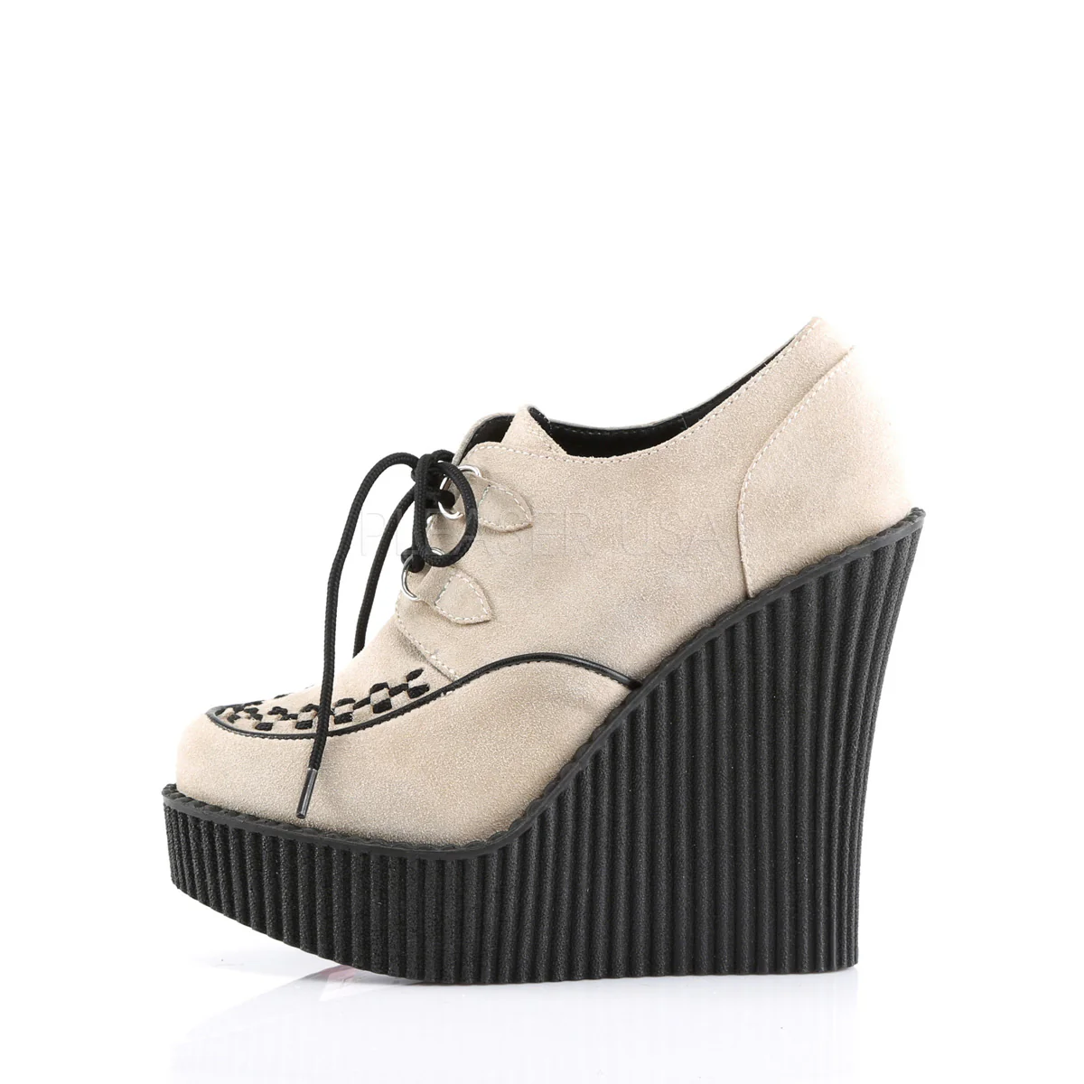 CREEPER-302  Cream Vegan Suede - Image 3