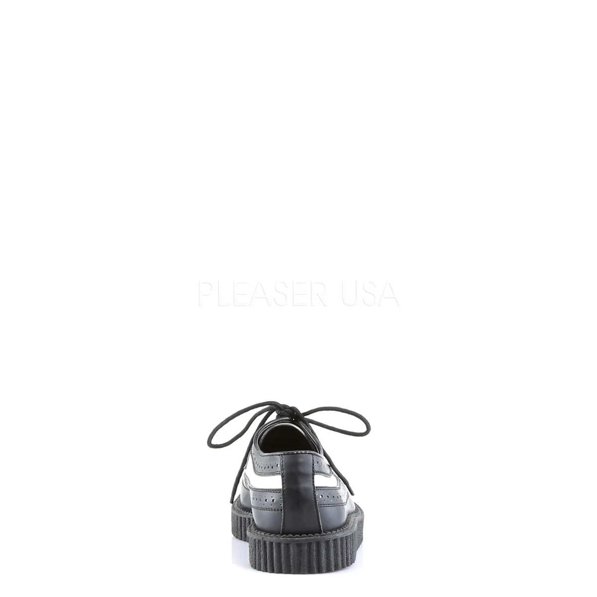 CREEPER-608  Black-White Leather - Image 4