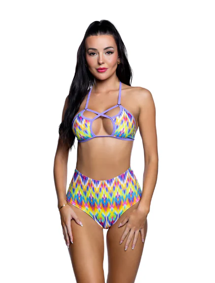 Criss-Cross Top - JR276 Neon Multi