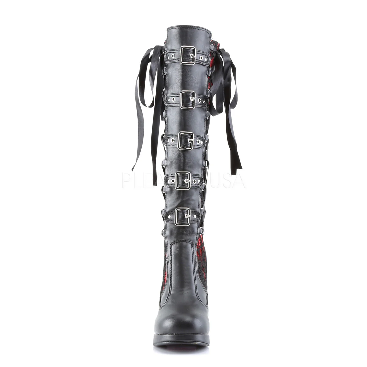 CRYPTO-106 Black-Red Vegan Leather - Image 2