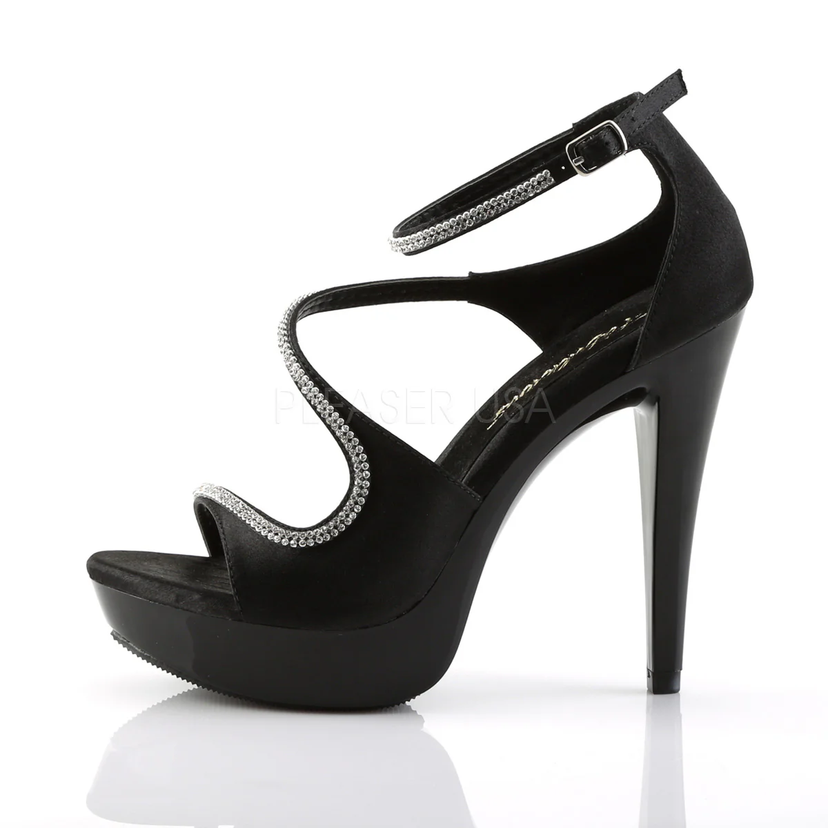 COCKTAIL-526  Black Satin/Black - Image 3