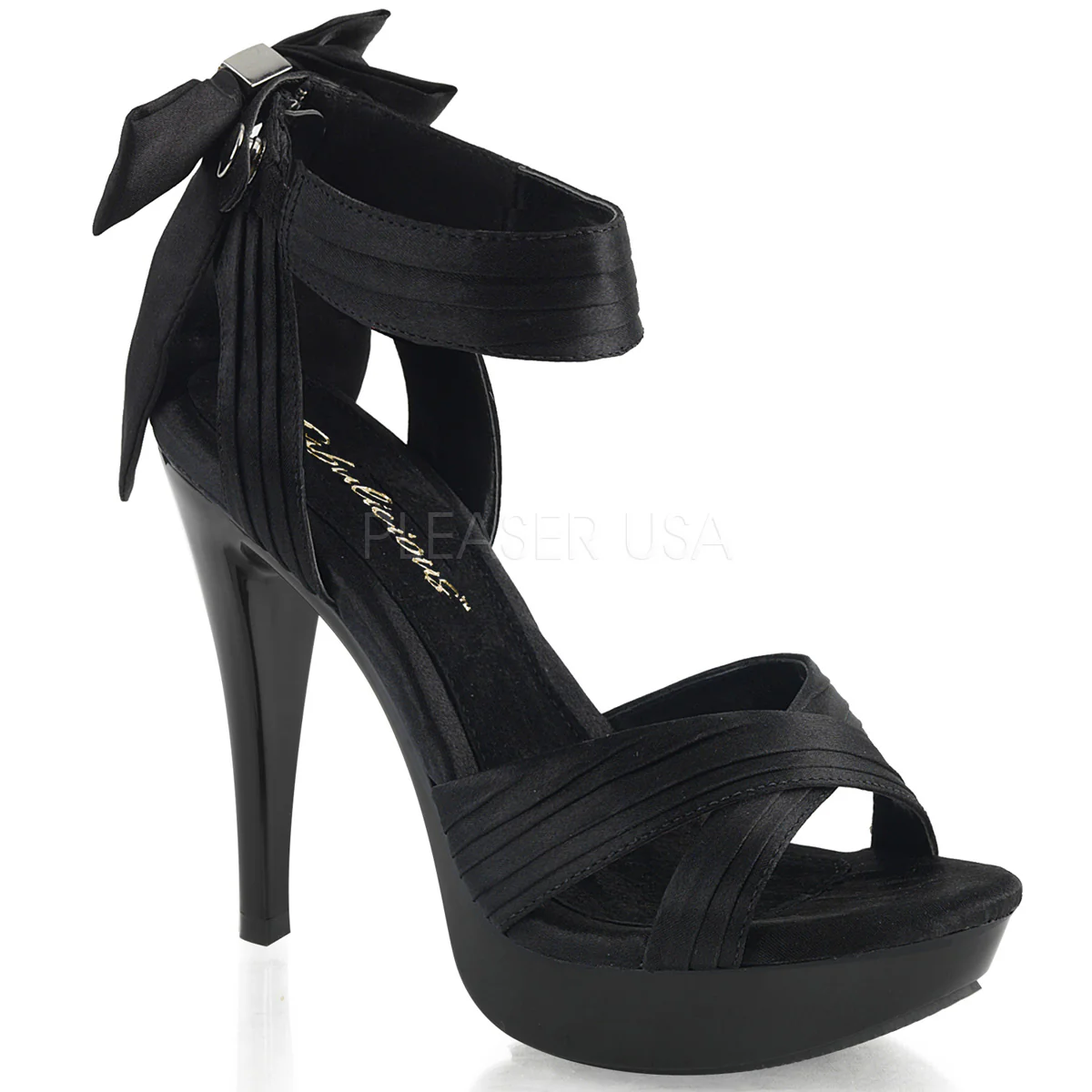 COCKTAIL-568 Black Satin/Black