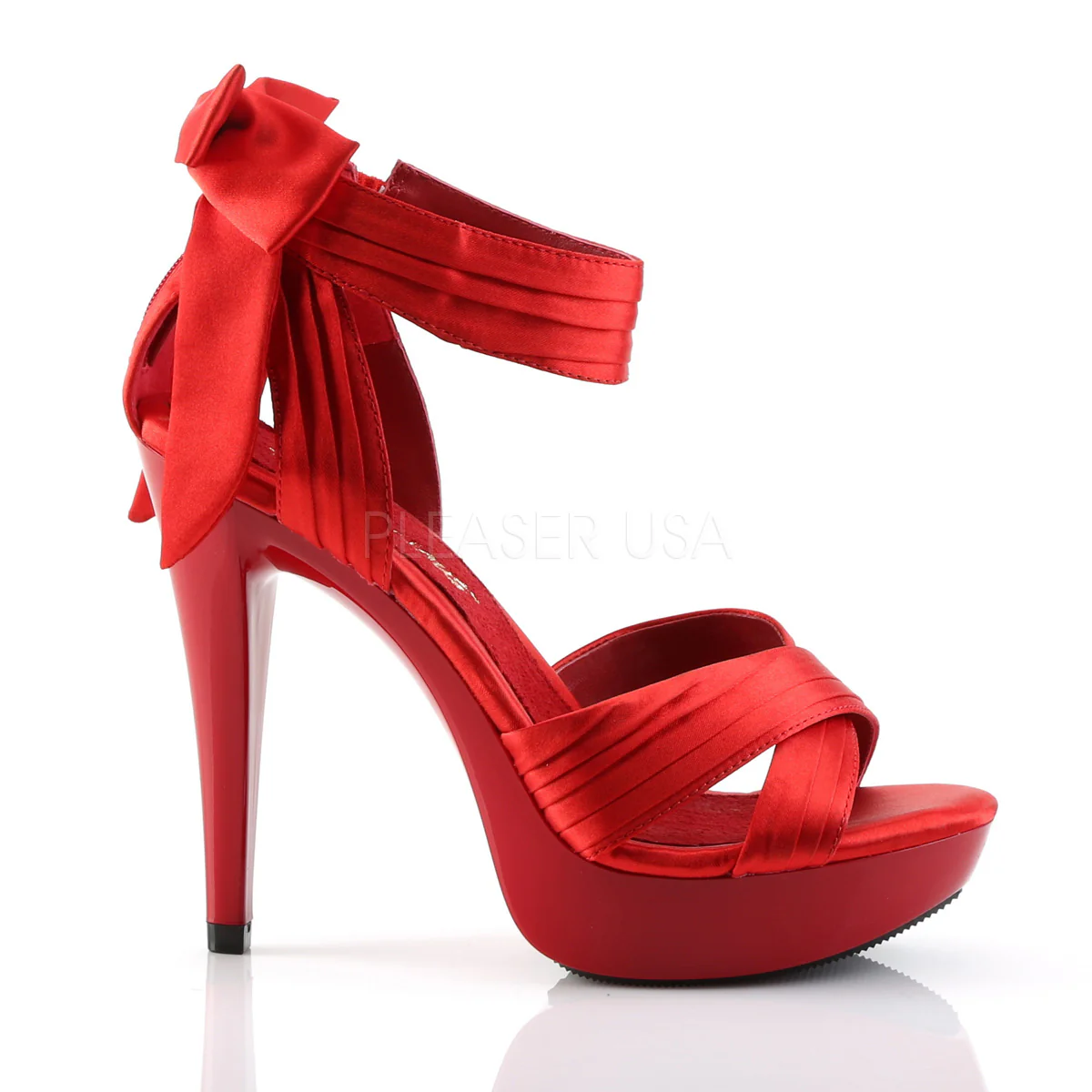 COCKTAIL-568 Red Satin/Red - Image 5