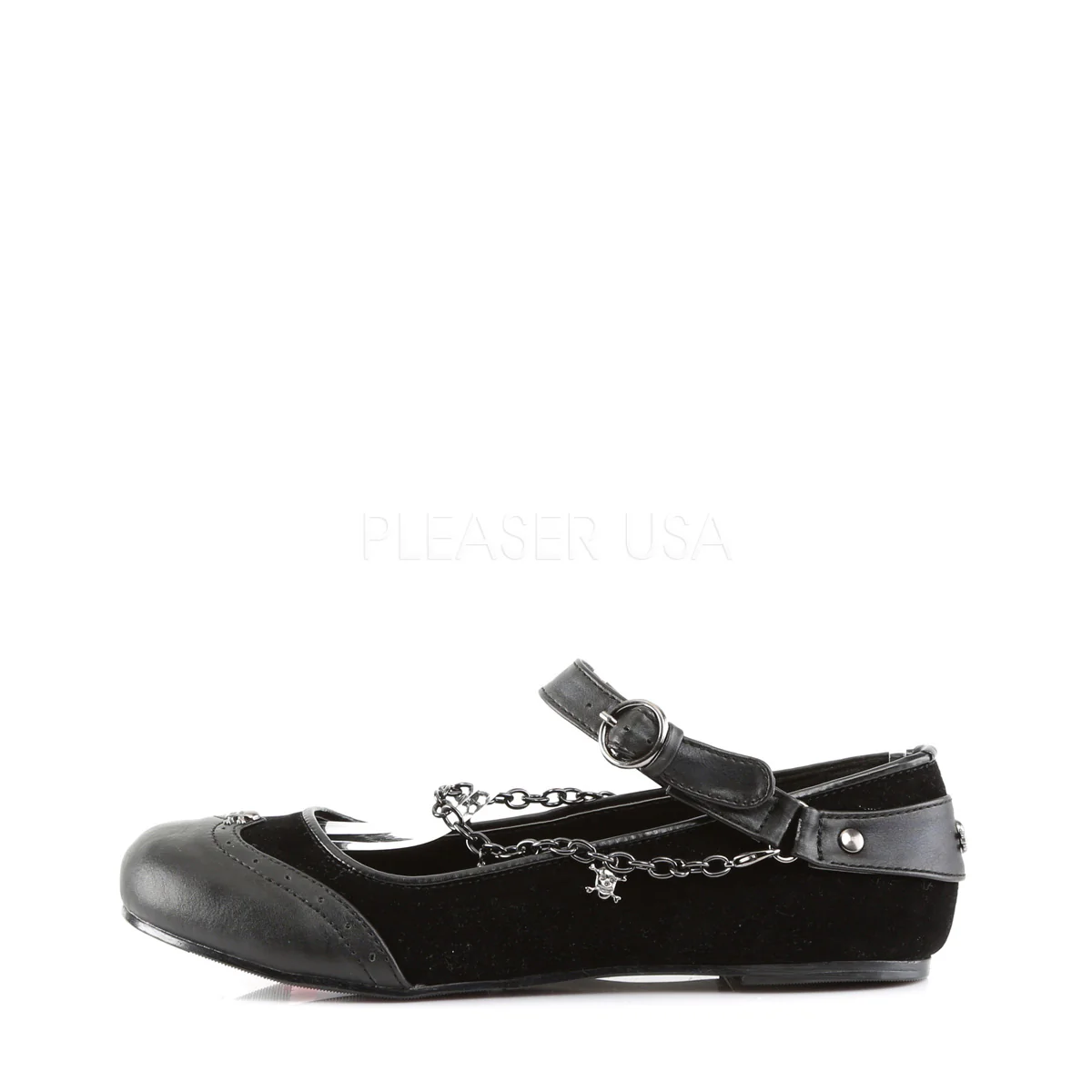 DAISY-07 Black Vegan Leather-Velvet - Image 3