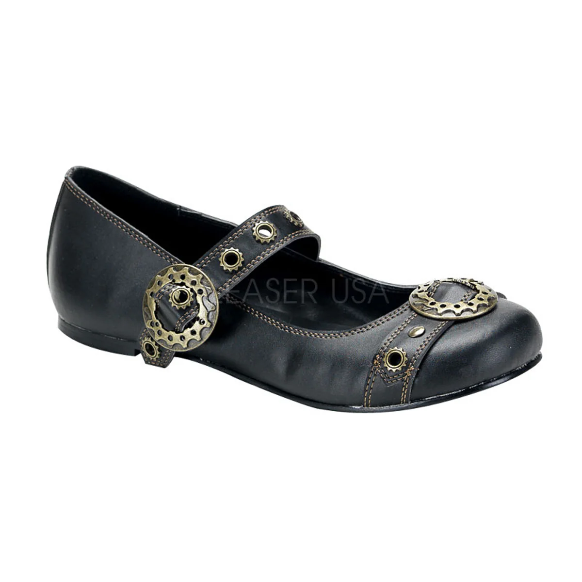 DAISY-09 Black Vegan Leather