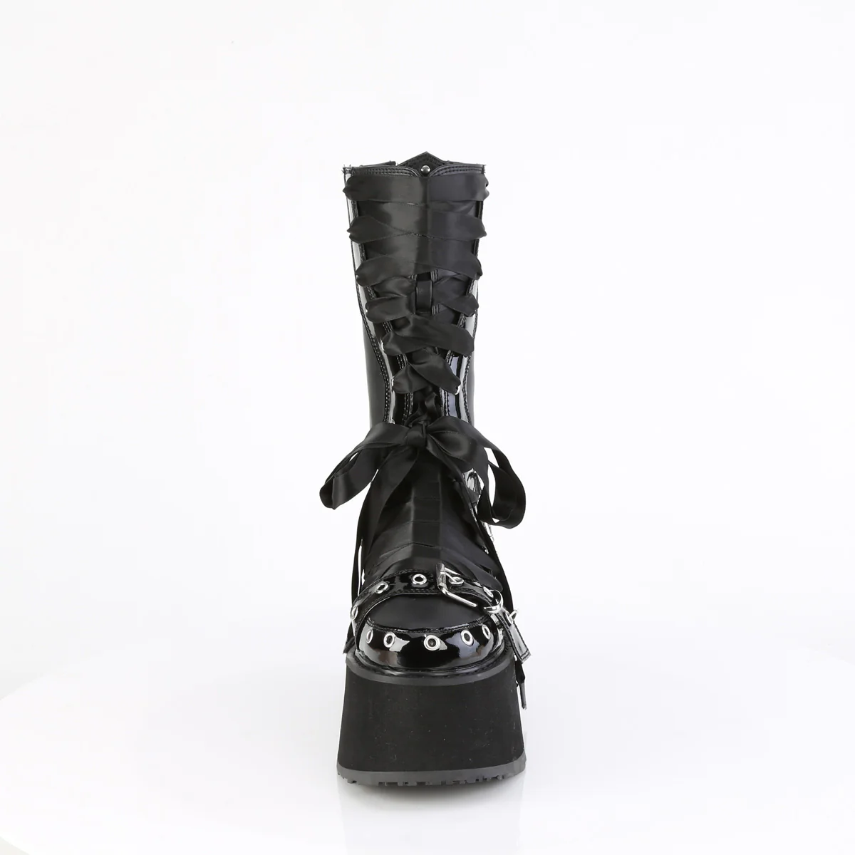 DAMNED-120  Black Vegan Leather-Patent - Image 2