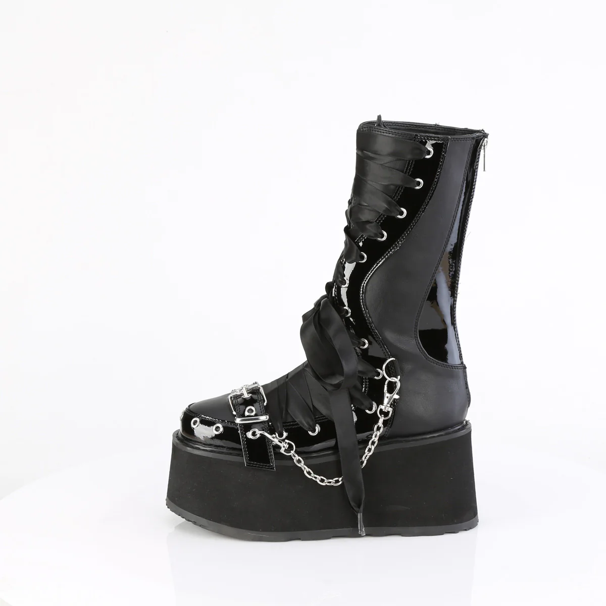 DAMNED-120  Black Vegan Leather-Patent - Image 3