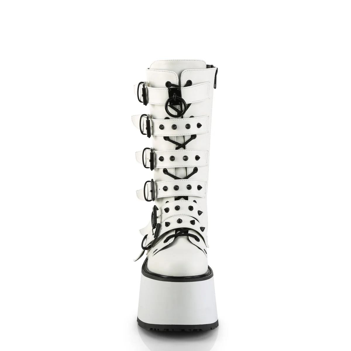 DAMNED-225  White Vegan Leather - Image 2