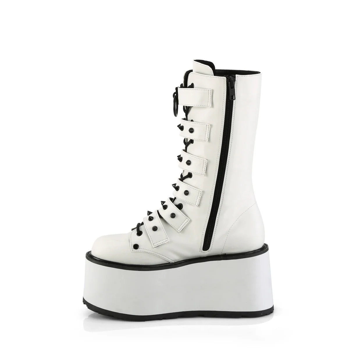 DAMNED-225  White Vegan Leather - Image 3