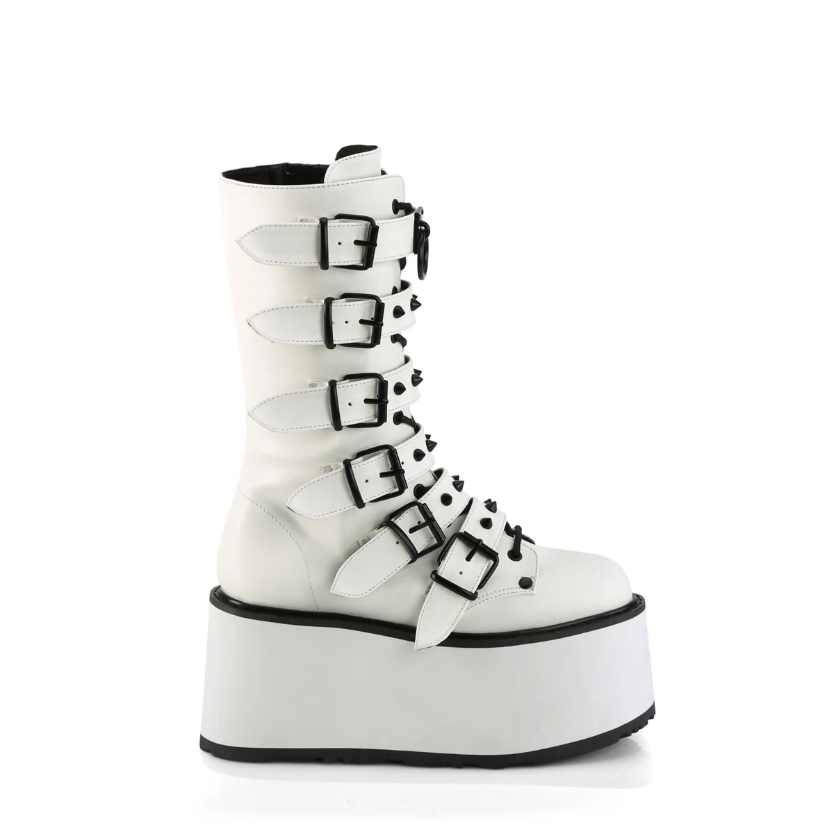 DAMNED-225  White Vegan Leather - Image 5