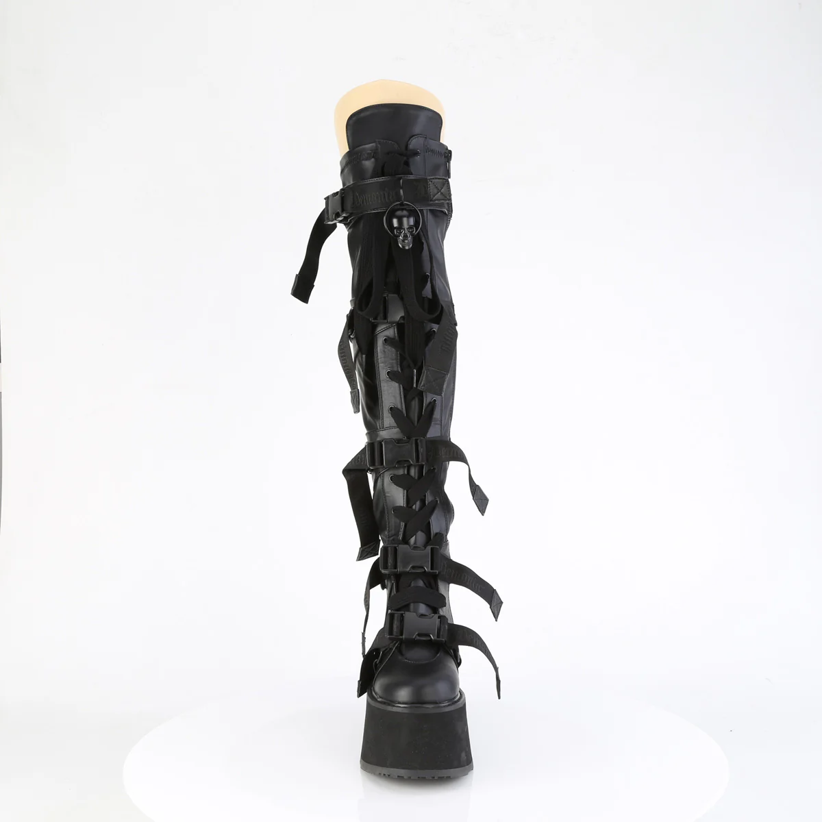 DAMNED-325  Black Vegan Leather - Image 2