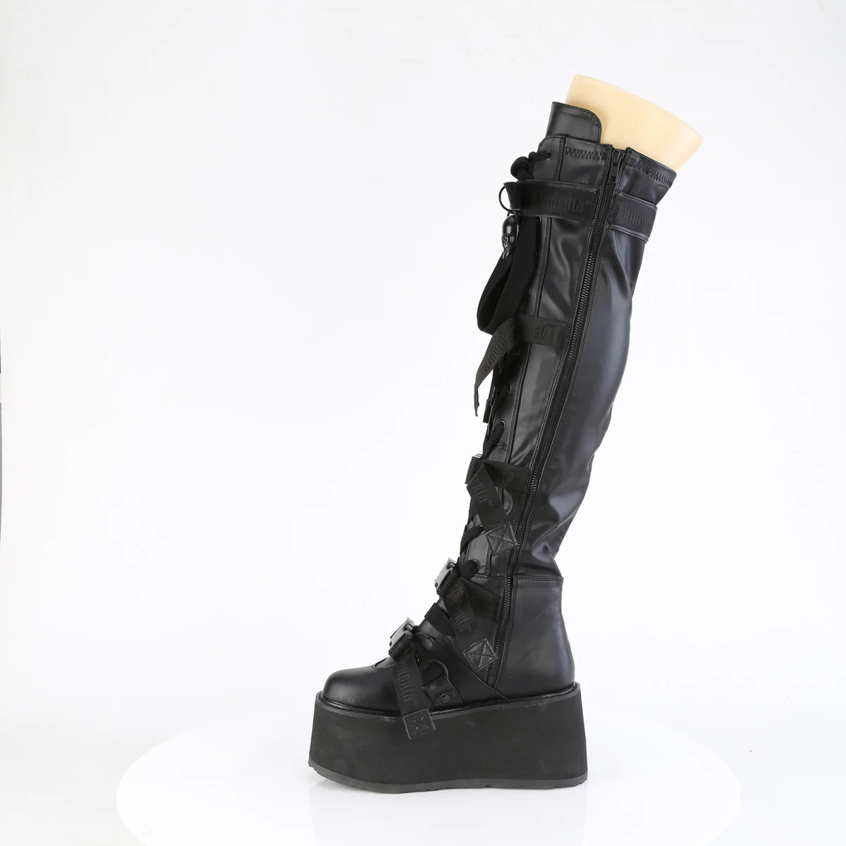 DAMNED-325  Black Vegan Leather - Image 3