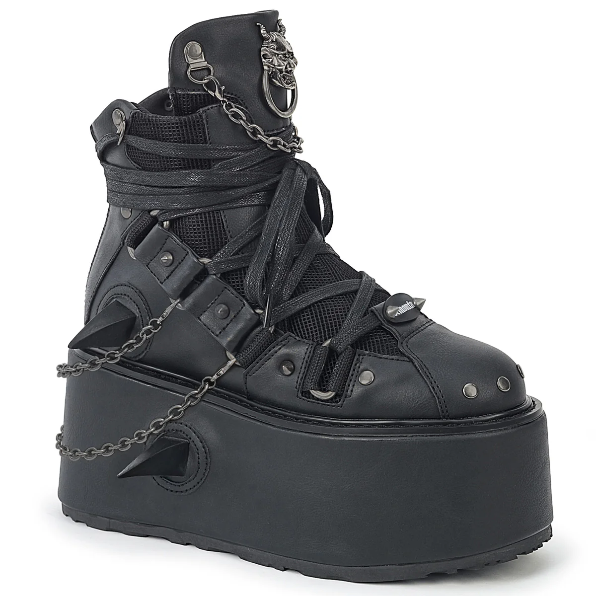 DAMNED-60 Black Vegan Leather