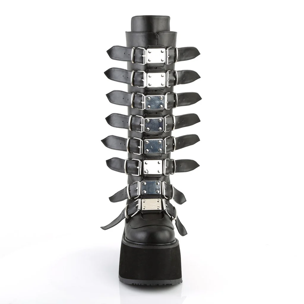 DAMNED-318  Black Vegan Leather - Image 2