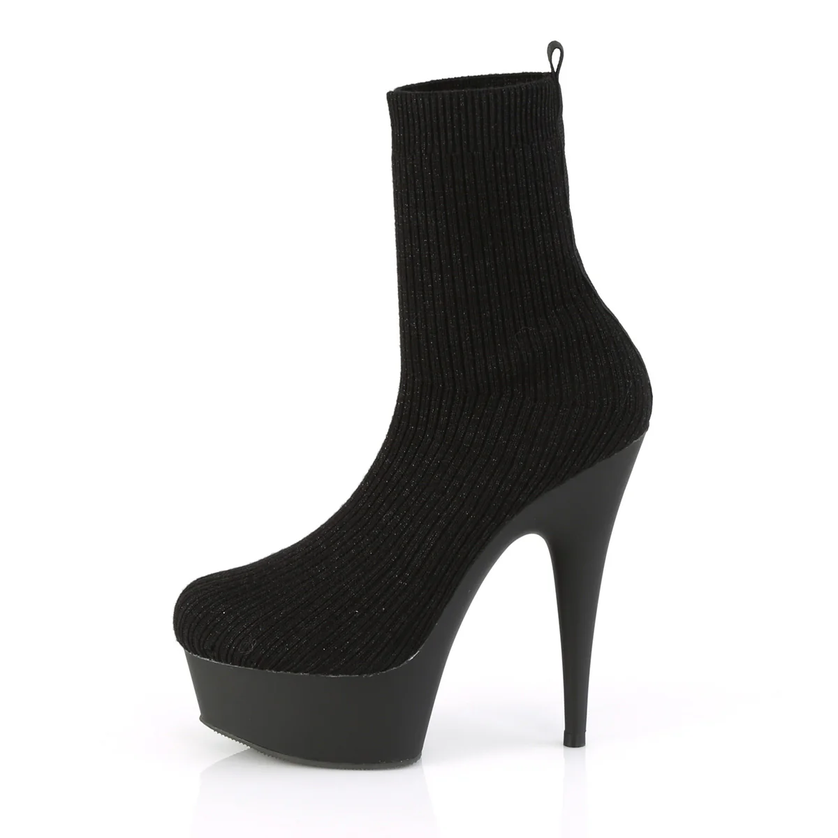 DELIGHT-1002-2  Black Stretch Knit Fabric/Black Matte - Image 3