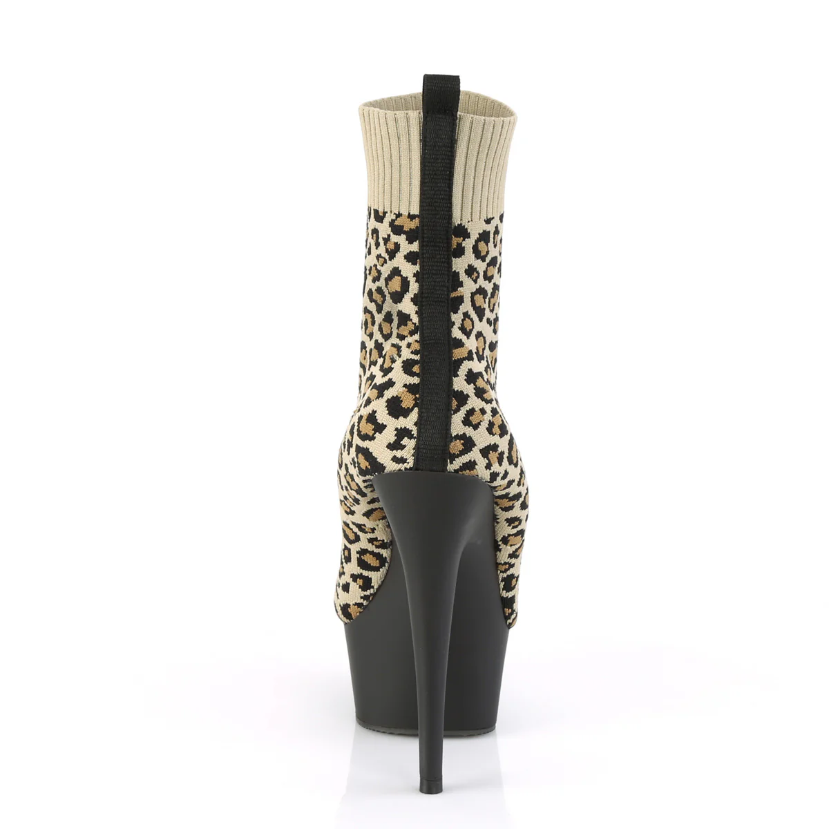 DELIGHT-1002LP Tan Str. Leopard Print Fabric/Black Matte - Image 4