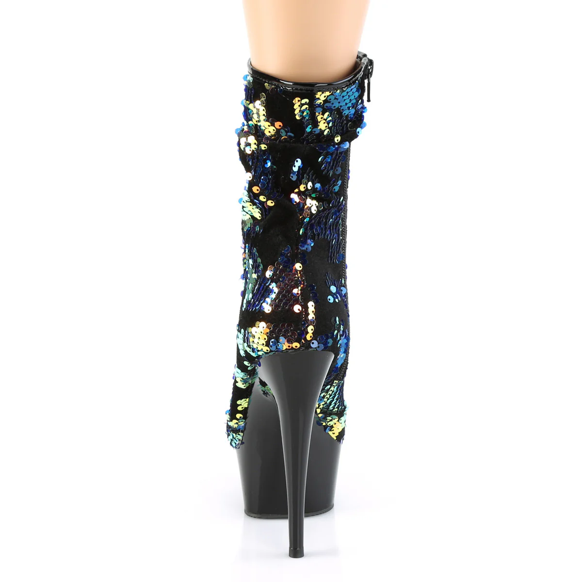 DELIGHT-1004  Blue Iridescent Sequins/Black - Image 4