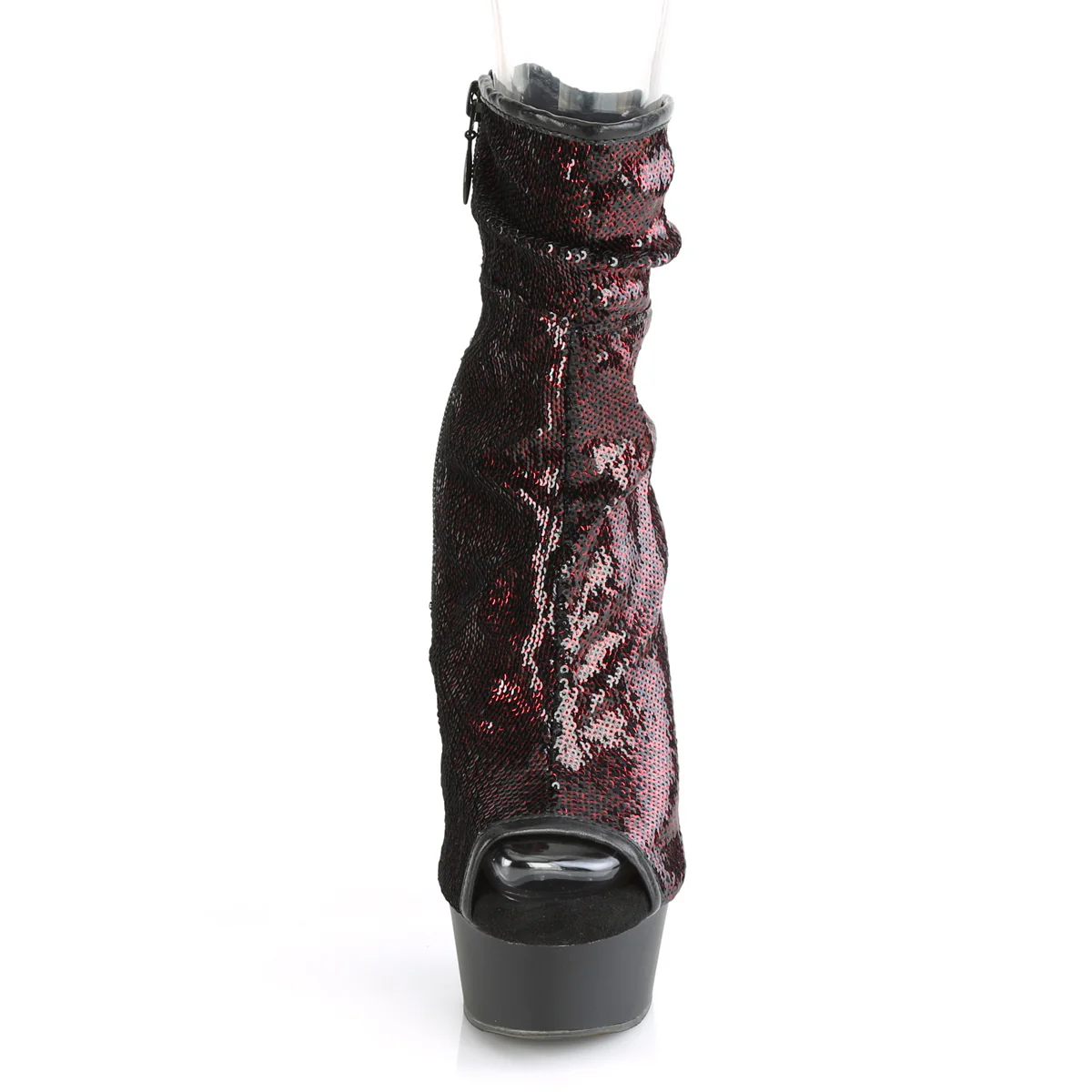 DELIGHT-1008SQ  Burgundy Sequins/Black Matte - Image 2