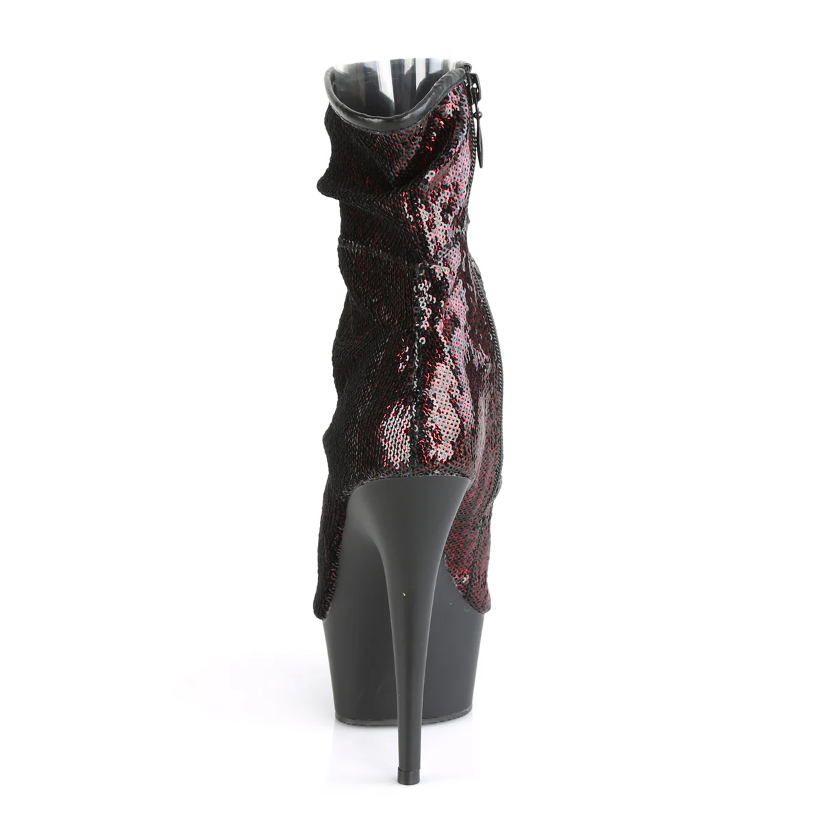 DELIGHT-1008SQ  Burgundy Sequins/Black Matte - Image 4