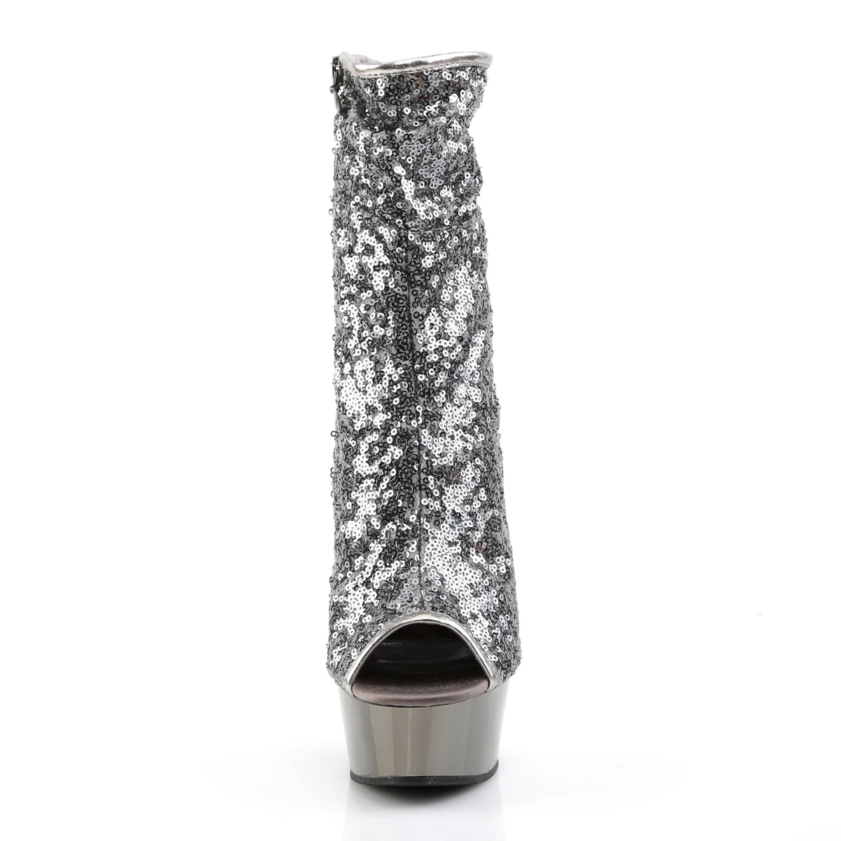 DELIGHT-1008SQ  Pewter Sequins/Pewter Chrome(Brushed) - Image 2
