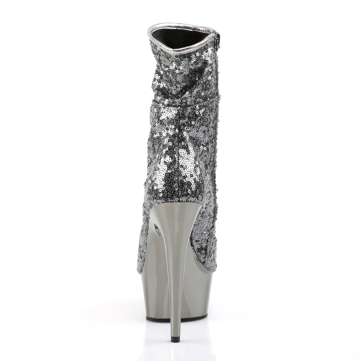DELIGHT-1008SQ  Pewter Sequins/Pewter Chrome(Brushed) - Image 4