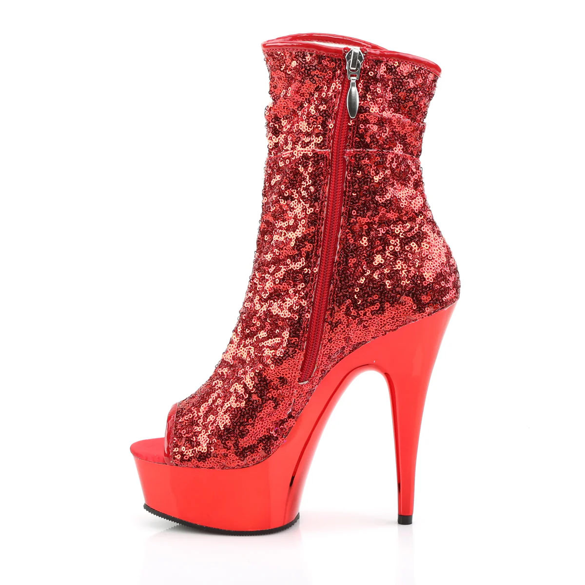 DELIGHT-1008SQ  Red Sequins/Red Chrome - Image 3