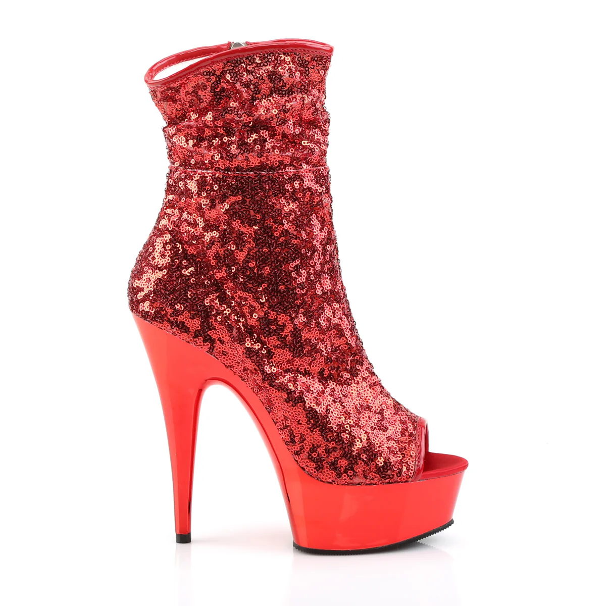 DELIGHT-1008SQ  Red Sequins/Red Chrome - Image 5