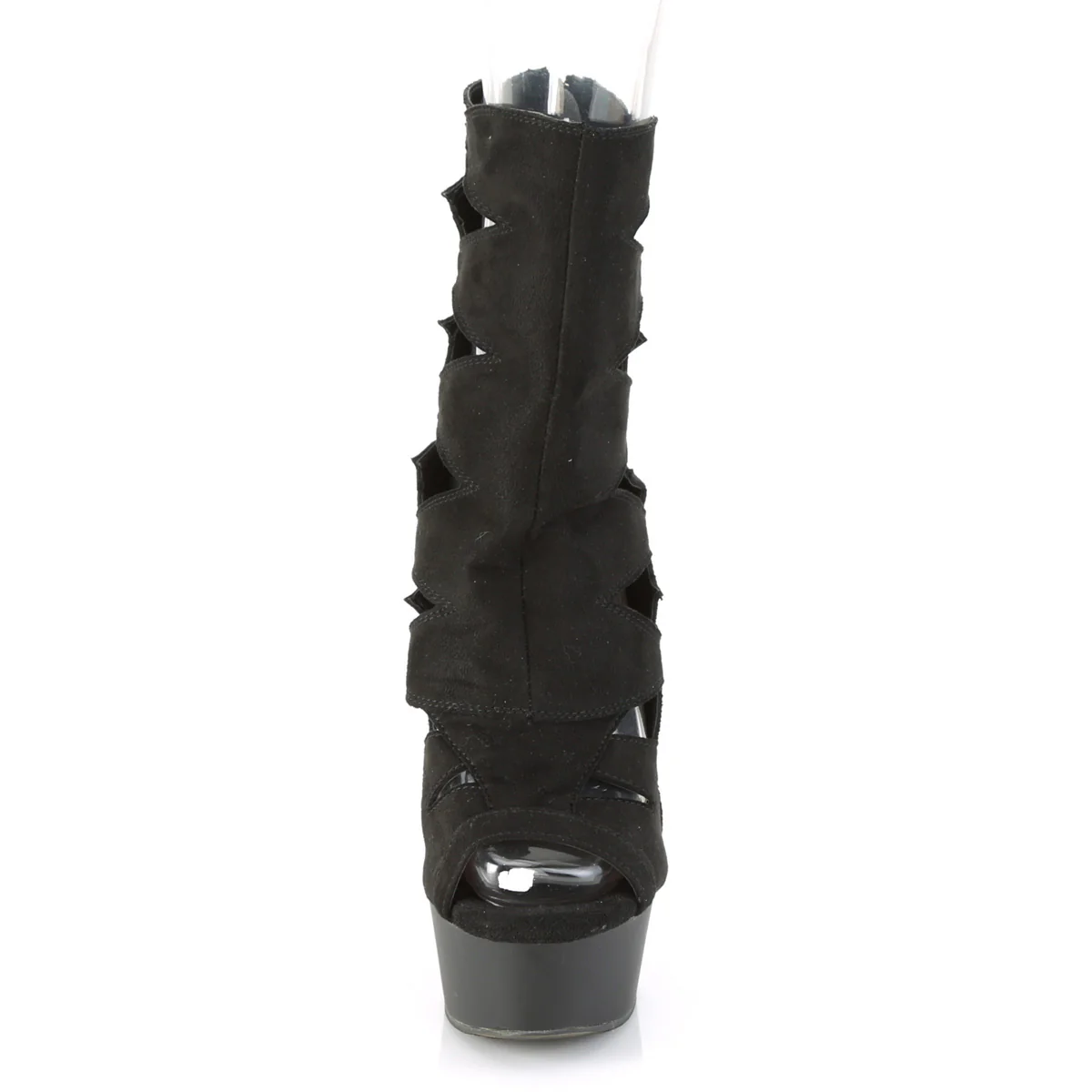 DELIGHT-1014 Black Faux Leather/Black Matte - Image 2