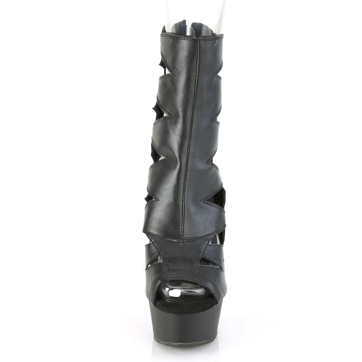 DELIGHT-1014 Black Faux Leather/Black Matte - Image 2