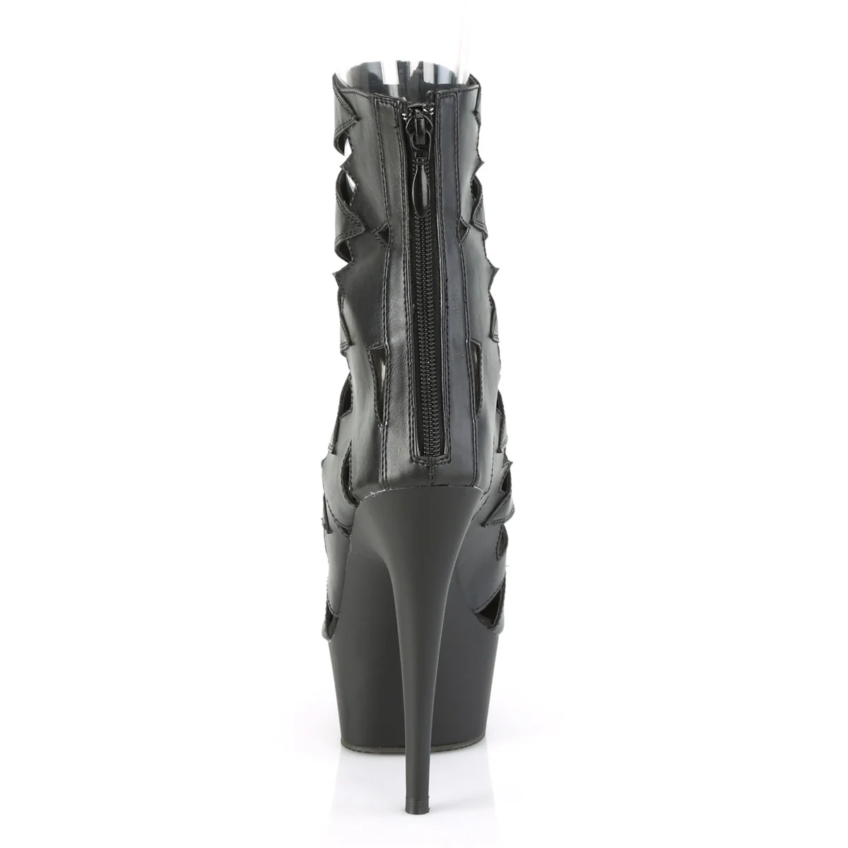 DELIGHT-1014 Black Faux Leather/Black Matte - Image 4