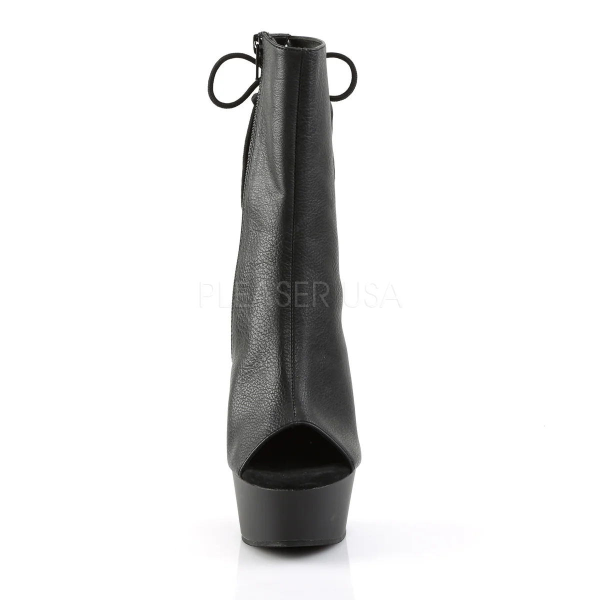 DELIGHT-1018 Black Faux Leather/Black - Image 2