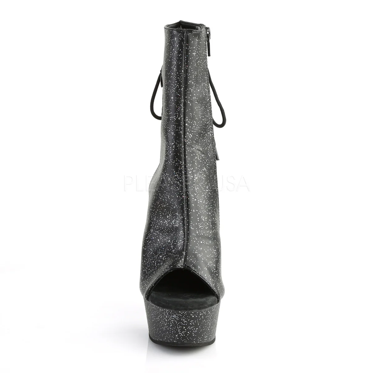 DELIGHT-1018MMG  Black Faux Leather/Black Matte - Image 2