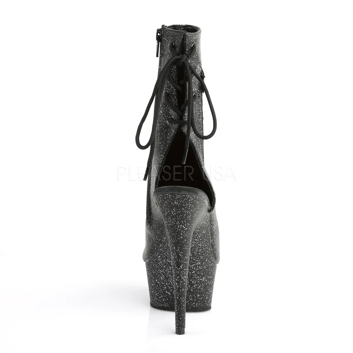 DELIGHT-1018MMG  Black Faux Leather/Black Matte - Image 4