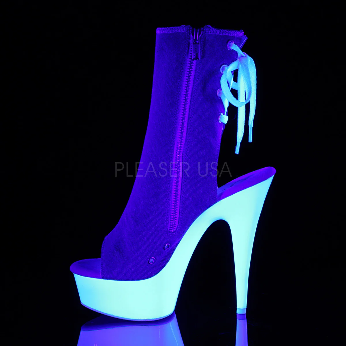 DELIGHT-1018SK  Denim Blue Canvas/Neon White - Image 2