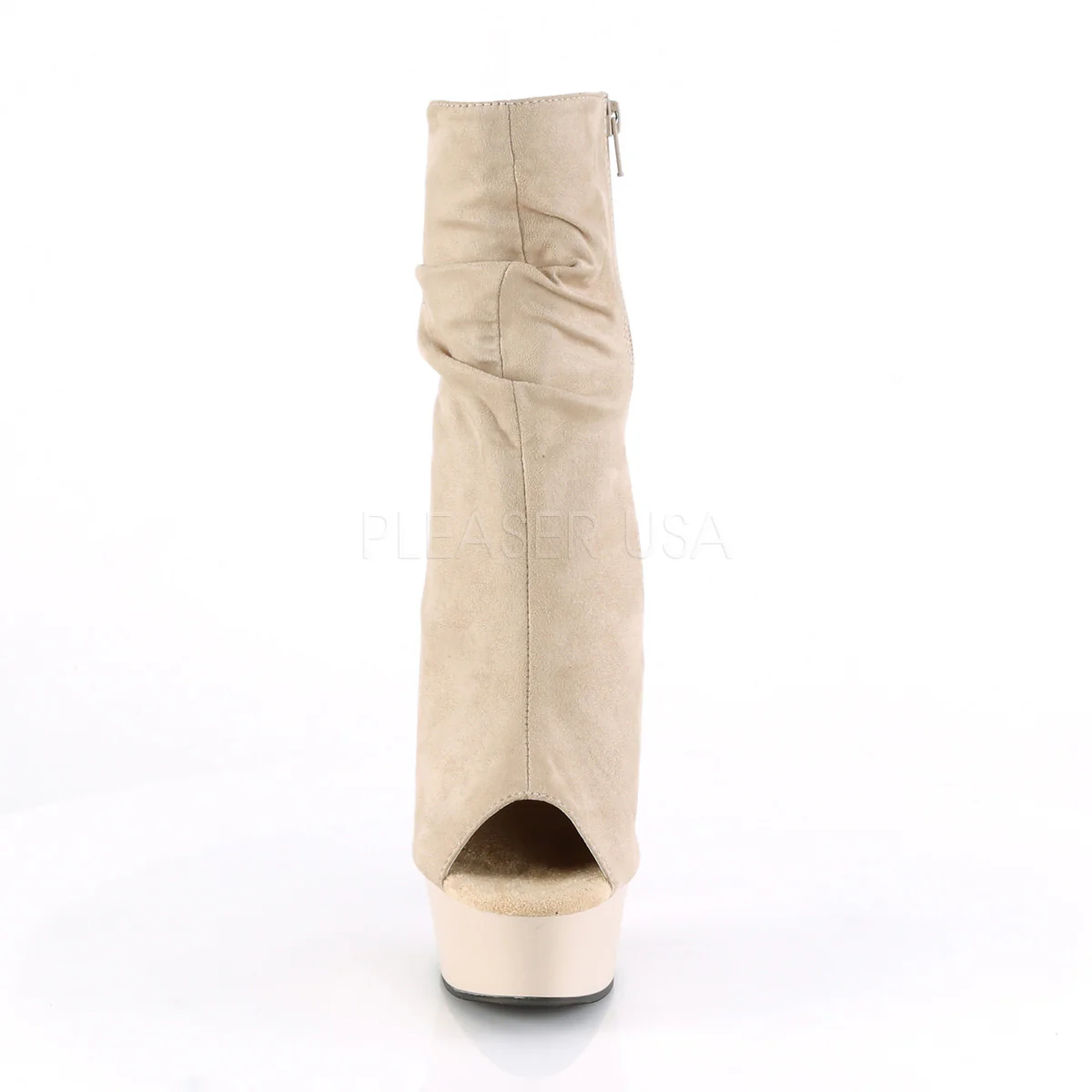 DELIGHT-1031 Beige Faux Suede/Beige Matte - Image 2